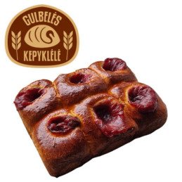 Plėšomos bandelės su braškių įdaru, 6 x 70 g