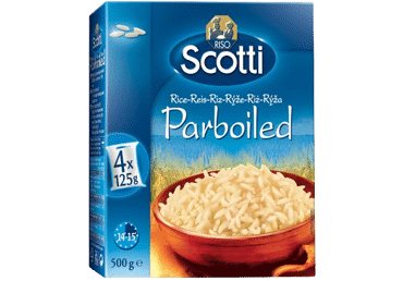 Plikyti ryžiai RISO SCOTTI PARBOILED, 500 g, 4 x 125 g