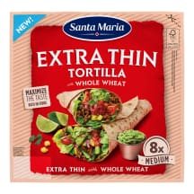 Plonos pilnagrūdės tortilijos SM, 240g, 8 vnt