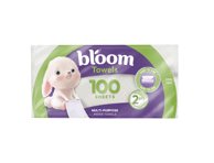 Popier. rankšluosčiai BLOOM, 2 sluoksn., 100 lap., 1 vnt., 1 rit.