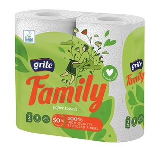 Popier. rankšluosčiai GRITE FAMILY, /pak., 2 rit.