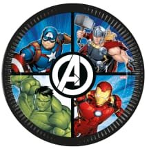 Popierin. lėkštės AVENGERS FSC, 8 vnt., 23 cm