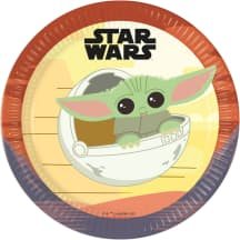 Popierinės lėkštės „Baby Yoda“ 8vnt, 23 cm