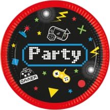 Popierinės lėkštės GAMING FSC, 8 vnt., 23 cm