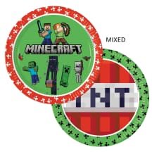 Popierinės lėkštės „Minecraft“ 8vnt, 23 cm