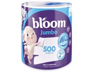 Popieriniai rankšluosčiai BLOOM JUMBO, 2 sluoksn., 500 lap., 1 vnt., 1 rit.