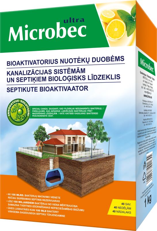 Preparatas atliekų duobėms BROS Microbec, 1 kg