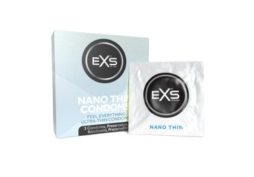 Prezervatyvai EXS Nano Thin, 3 vnt