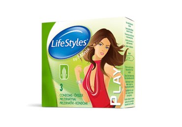 Prezervatyvai LIFE STYLES PLAY, 4 vnt