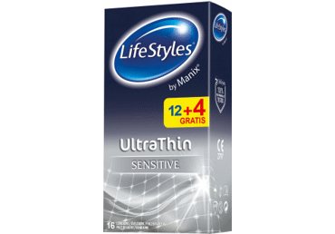 Prezervatyvai LIFESTYLES ULTRA THIN, 16 vnt