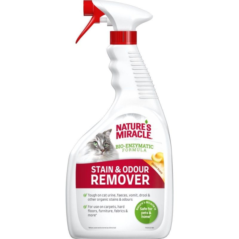 Priemonė kasdieniams kačių nešvarumams šalinti Nature's Miracle Stain&Odour Melon, 946 ml