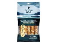 PrimaDog Įdarytas apdorotas odos suktinis su vištiena 5vnt 180 g, 13 cm