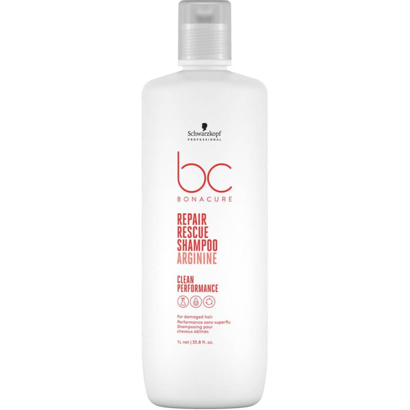 Prižiūrimasis šampūnas pažeistiems plaukams Schwarzkopf Professional BC Bonacure Repair Rescue Shampoo, 1000 ml