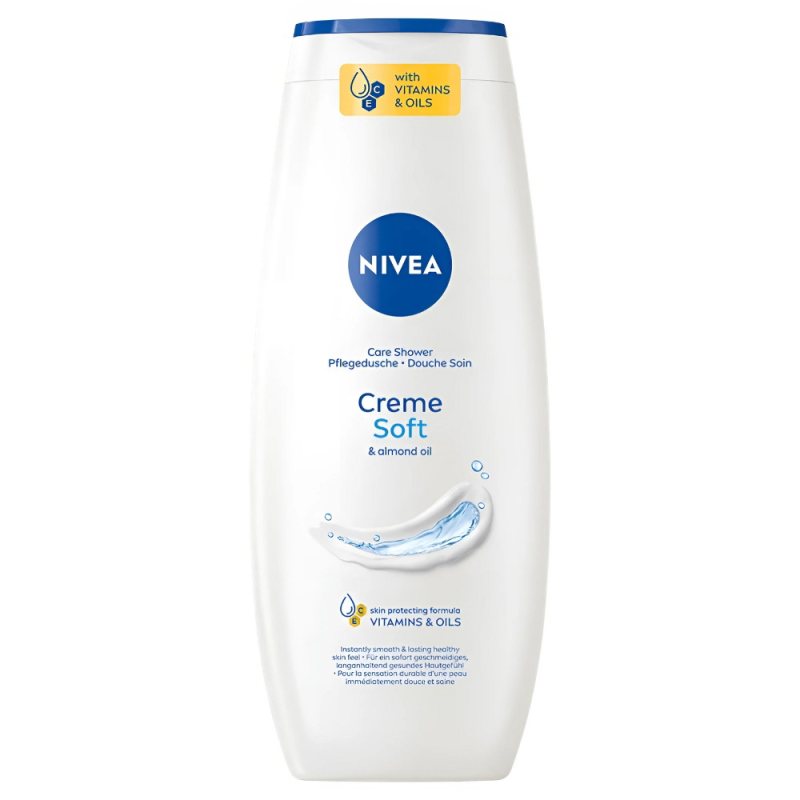 Prižiūrimoji dušo želė Nivea Creme Soft Care Shower, 500 ml