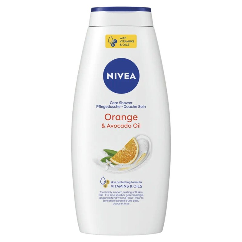 Prižiūrimoji dušo želė Nivea Orange & Avocado Oil Care Shower, 750 ml