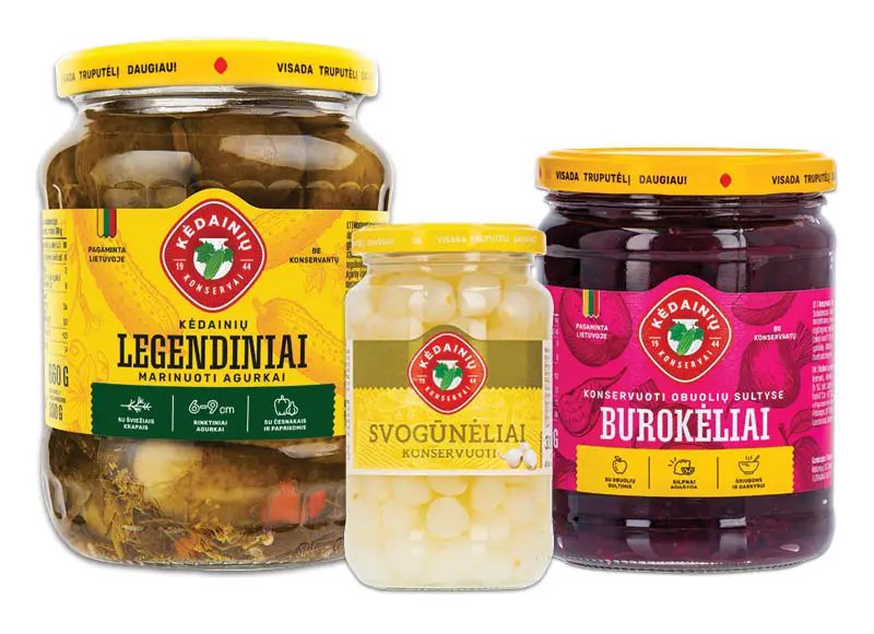 Produkcijai KĖDAINIŲ KONSERVŲ FABRIKAS