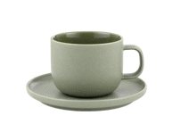 Puodelis su lėkštute AURORA Milky Matcha, 280 ml