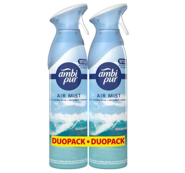 Purškiamas oro gaiviklis AMBI PUR Ocean Mist, 2 x 185 ml