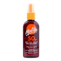 Purškiamasis apsauginis sausasis aliejus MALIBU SPF50, 100 ml