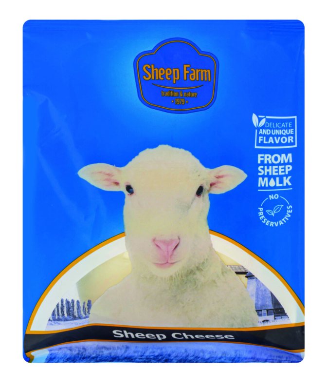 Puskietis, fermentinis avių pieno sūris SHEEP FARM, 45% rieb., 100 g
