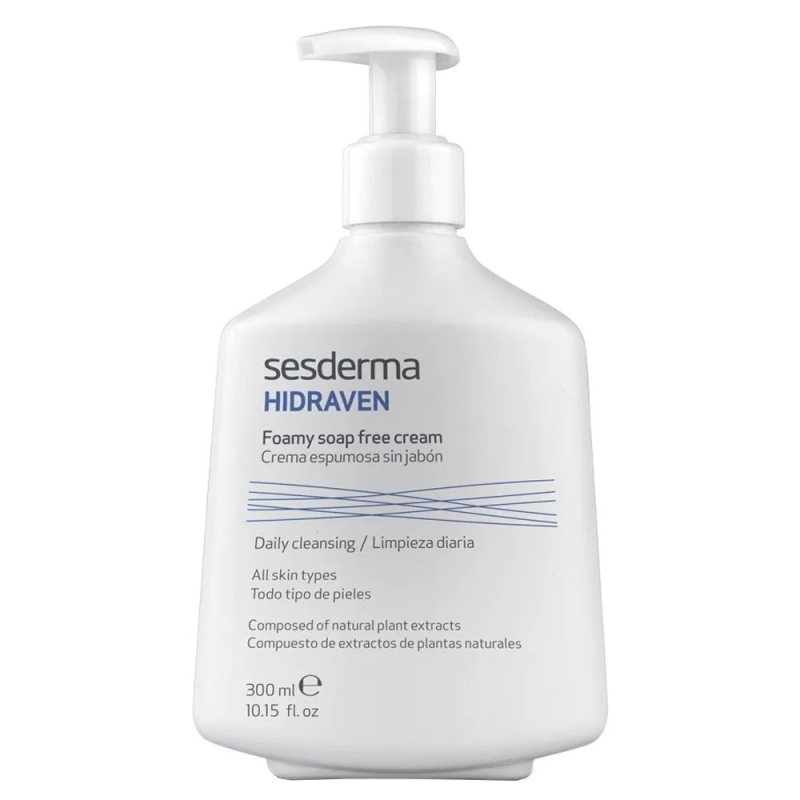 Putojantis prausimosi kremas be muilo Sesderma Hidraven, 300 ml