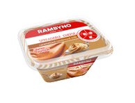 RAMBYNO lydytas tepamas sūrio produktas su karamelizuotu kondensuotu pienu, 35 %, 175 g
