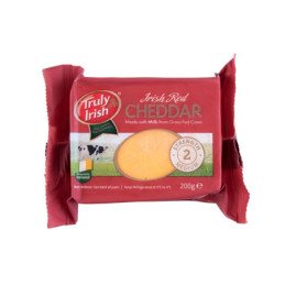 Raudonasis čederio sūris TRULY IRISH, 48% rieb., 200 g
