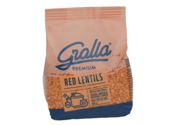 Raudonieji lęšiai GRALLA, 400 g