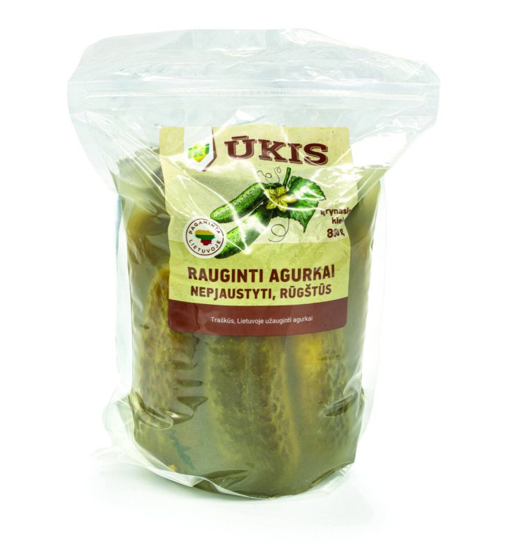 Rauginti agurkai maišelyje IKI ŪKIS, 500 g