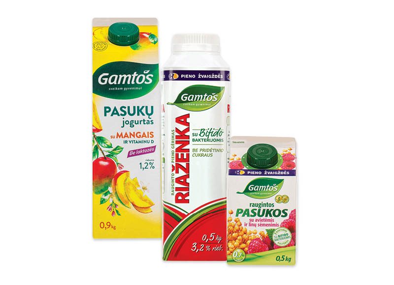 Rauginto pieno produktams GAMTOS LINIJA