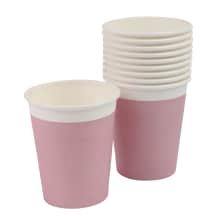 Rausvi popier. puodeliai RIMI, 10 vnt., 240 ml