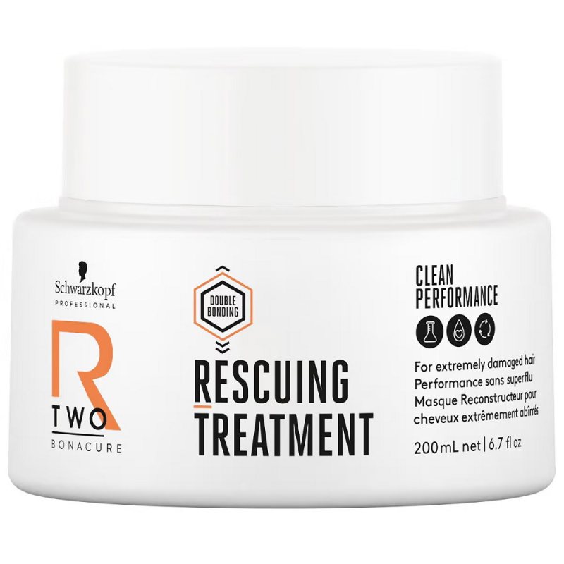 Rekonstruojamoji kaukė itin pažeistiems plaukams Schwarzkopf Professional Bonacure R-Two Rescuing Treatment, 200 ml