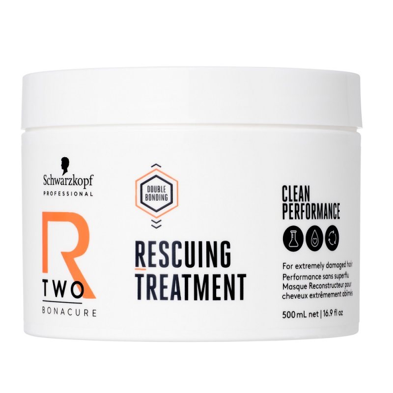 Rekonstruojamoji kaukė itin pažeistiems plaukams Schwarzkopf Professional Bonacure R-Two Rescuing Treatment, 500 ml