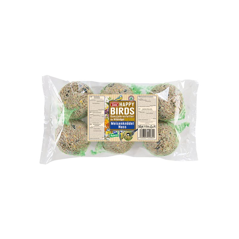 Riebalų kamuoliai su riešutais PERFECTO BIRD, 6 vnt