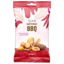 Riešutų ir užkandžių miš. ICA, bbq sk., 140 g