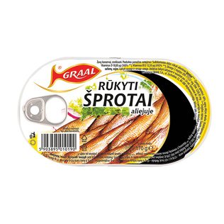 Rūkyti šprotai aliejuje GRAAL, 170 g