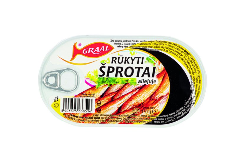 Rūkyti šprotai GRAAL, 170 g