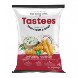 Ryžių užkandis TASTEES grietinės ir svogūnų skonio, 65 g