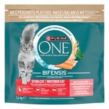 S. pašaras PURINA ONE katėms su lašiša, 1.4 kg