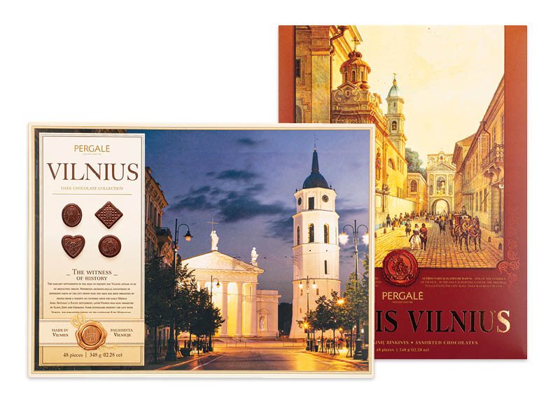 Saldainiai dėžutėje SENASIS VILNIUS ar VILNIAUS ASORTI, 348 g