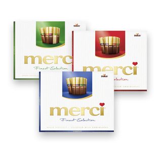 Saldainiai MERCI (3 rūšių), 250 g
