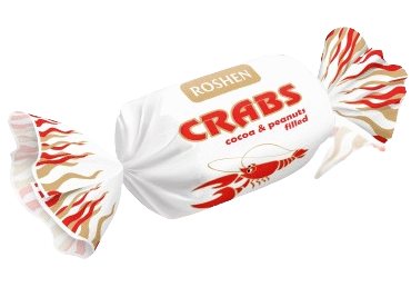 Saldainiai ROSHEN CRABS su žemės riešutų įdaru, 1 kg