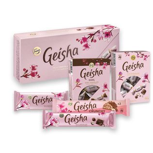 Saldainiams, šokol. ir batonėl. GEISHA (6 rūš.), 37, 250 g