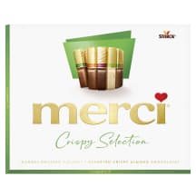 Saldainių rinkinys MERCI CRISPY ALMOND, 250 g