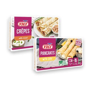 Šald. blyneliai su varškės arba mėsos įd. VIČI, 280 g