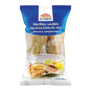 Šaldyta ilgųjų jūrinių lydekų filė be odos SUNRISE, 750 g