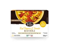 Šaldyti ravioliai VIA EMILIA su pomidorais ir paprikomis, 300 g