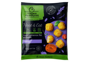 Šaldyti vištienos filė kroketai HEAT & EAT džiūvėsėliuose, 500 g