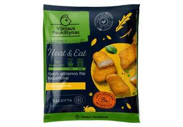 Šaldyti vištienos kepsneliai HEAT & EAT džiūvėsėliuose, 500 g