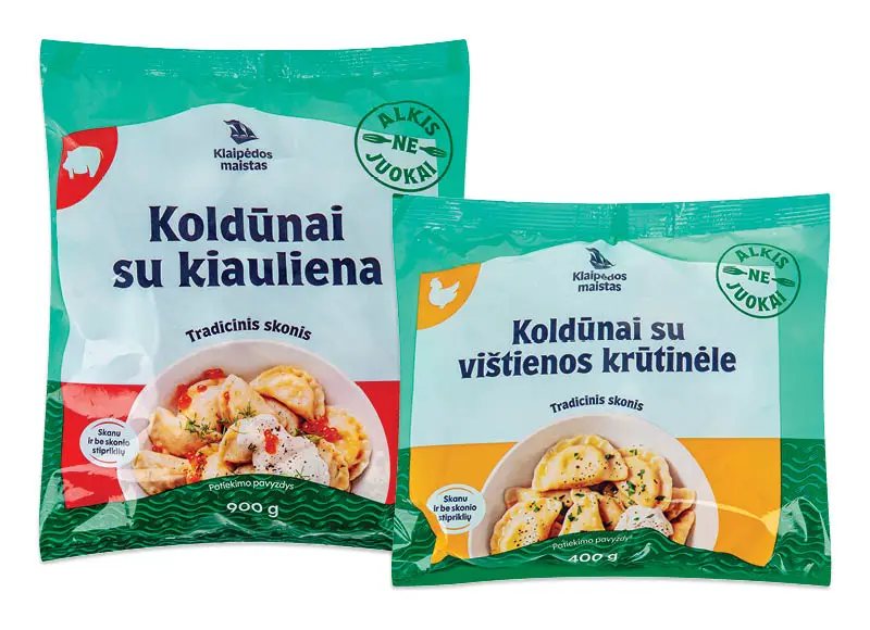 Šaldytiems koldūnams KLAIPĖDOS MAISTAS, 400 g